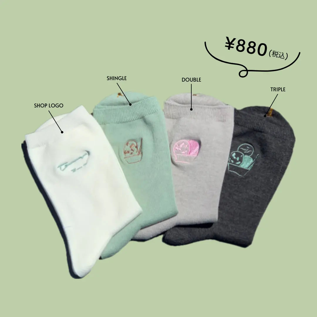 erb×靴下屋目黒店 限定コラボソックス ハーブアイススタンドerb